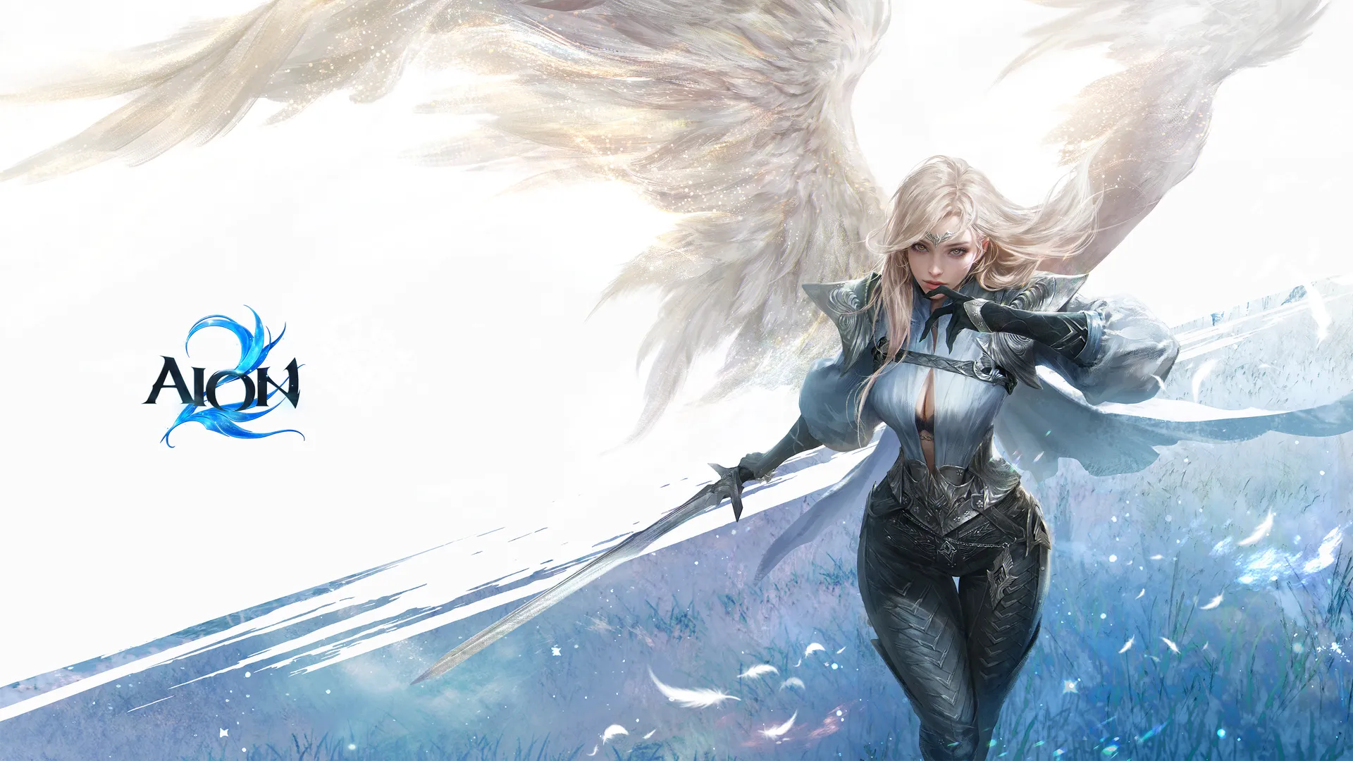 Aion 2 Elyos warrior with white wings